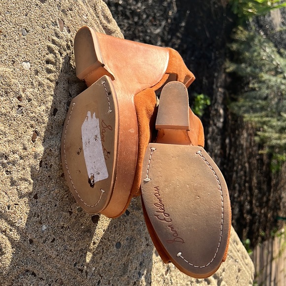 Sam Edelman Brown/Rust Wedge Platform Open Toe Sandals & Ankle Strap - Picture 8 of 8